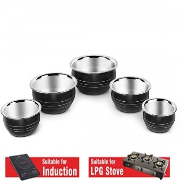 Set Of 5 Colorful Coating Stainless Steel Mixing Bowls With Lids